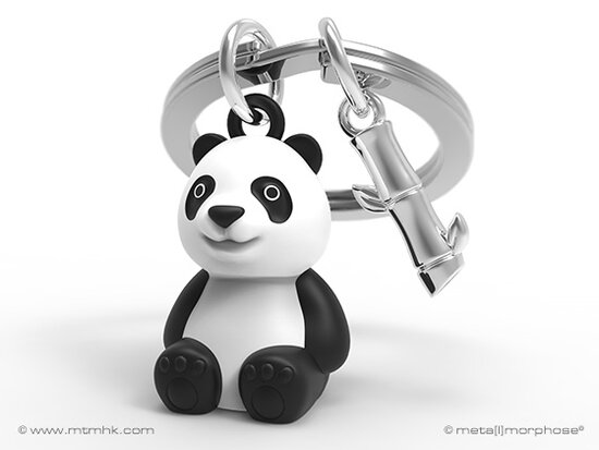 Sleutelhanger Panda met Bamboe