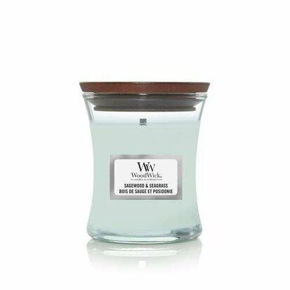 Woodwick Sagewood & Seagrass Mini candle