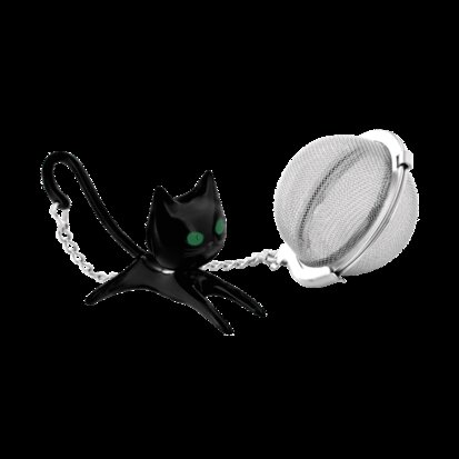 Thee infuser Zwarte kat. Pylones. Chatbonthe tea infuser Black Cat.