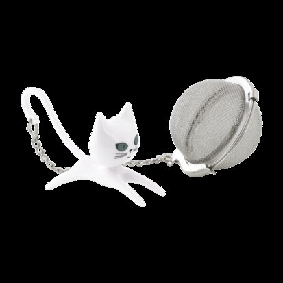 Thee infuser Witte kat. Pylones. Chatbonthe tea infuser White Cat.