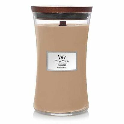 Geur van de maand DECEMBER Woodwick Cashmere Large