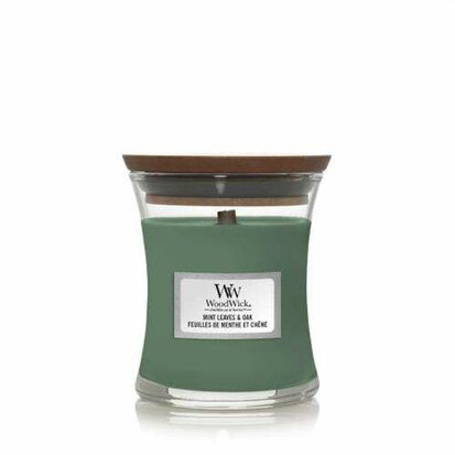 Woodwick Mint Leaves & Oak Mini