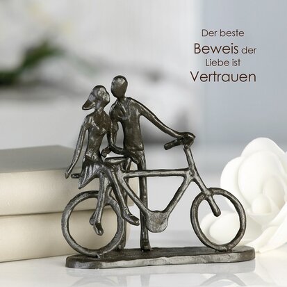 Beeld skulptuur "PAIR ON BIKE"