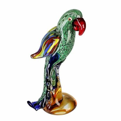 Parrot glas figuur Papagaai