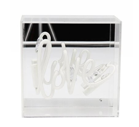 Mini glazen NEON bord "LOVE"