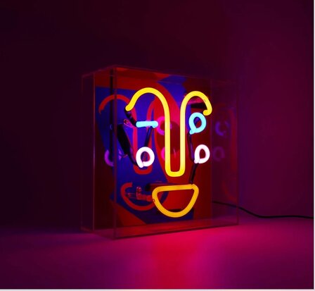 Glazen NEON reclame "MEMPHIS FACE"