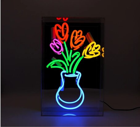 Glazen NEON bord "TULIPES"