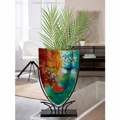 Glasart vaas "FACE VIOLET" 49 cm 59283 