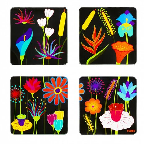 Sous Verres Onderzetters Jardin Fleuri