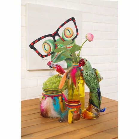 Parrot glas figuur Papagaai