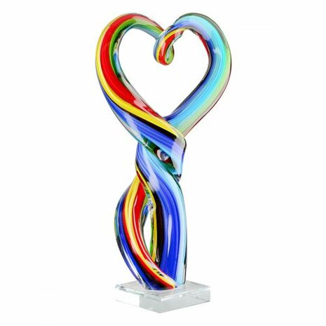 Twist glas figuur Hart