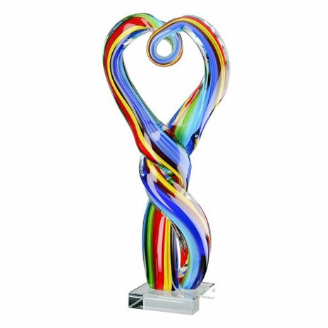 Twist glas figuur Hart