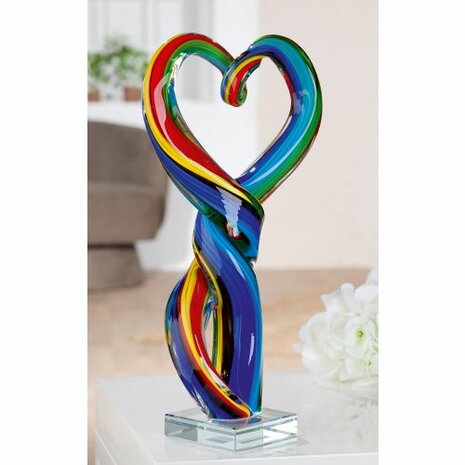 Twist glas figuur Hart