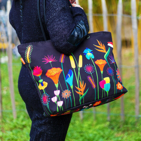 My daily bag Boodschappentas Jardin Fleuri