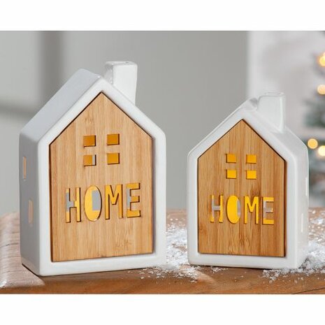 Decoratief Huis met LED "HOME" links