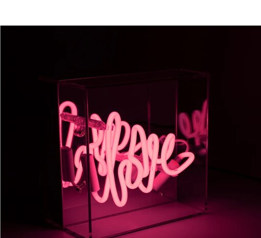 Mini glazen NEON bord "LOVE"