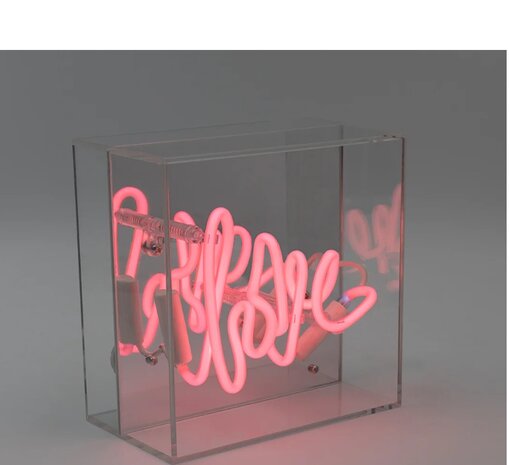 Mini glazen NEON bord "LOVE"