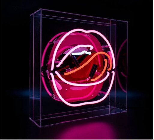 Grafisch glazen NEON bord "MOUTH"