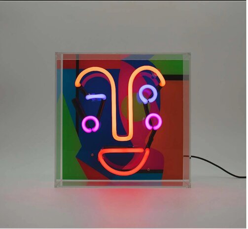 Glazen NEON reclame "MEMPHIS FACE"