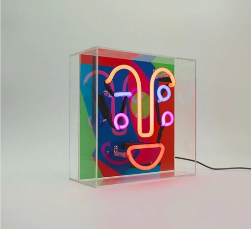 Glazen NEON reclame "MEMPHIS FACE"